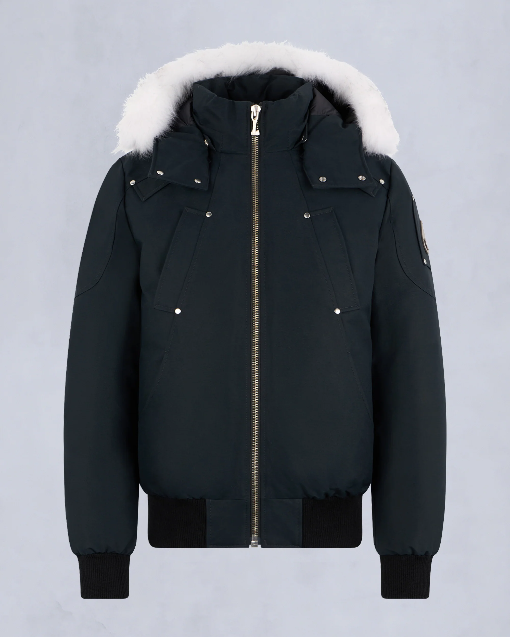 ORIGINAL BALLISTIC SHEARLING TRIM BOMBER JACKET-NAVY/NATURAL - Image 6