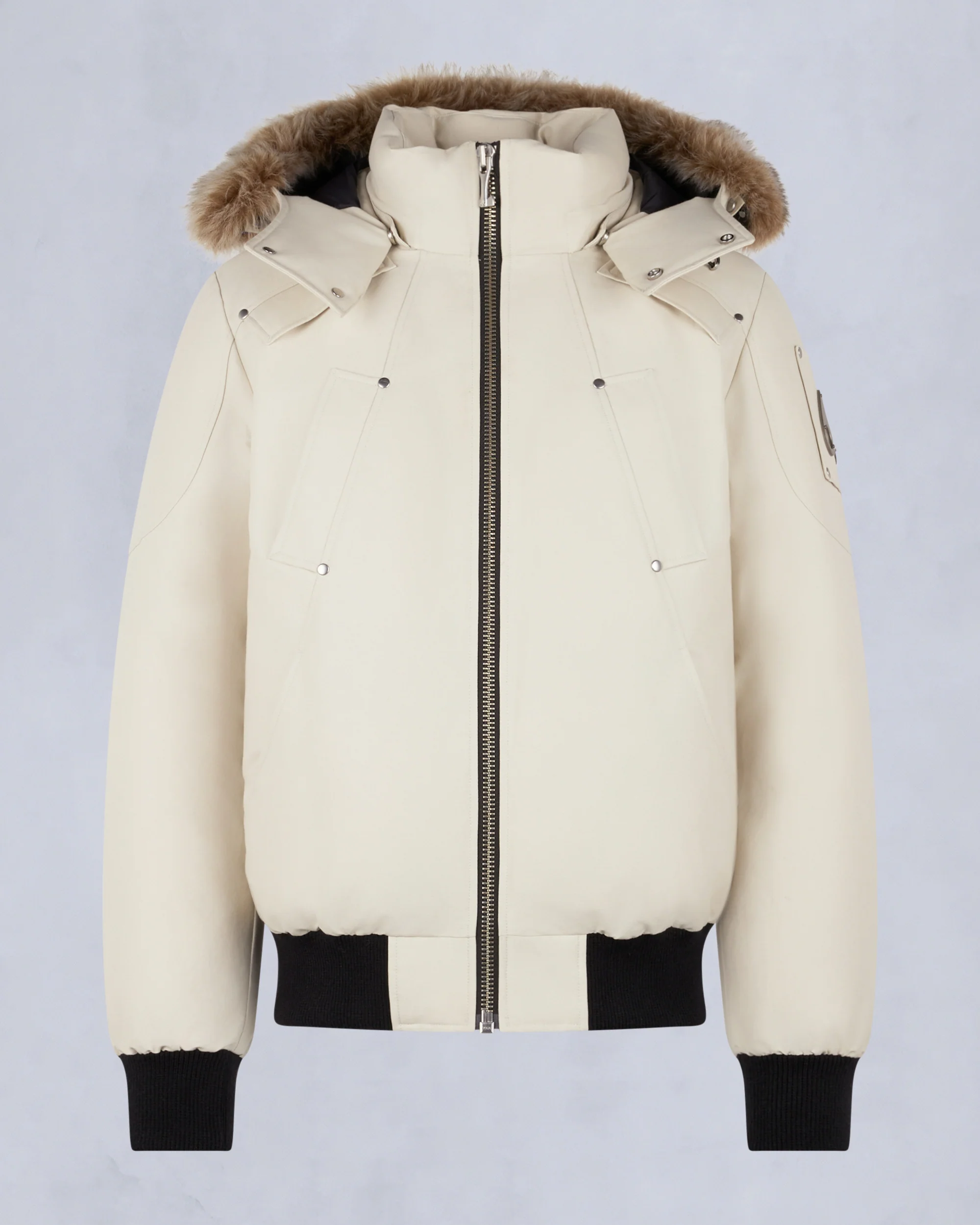 ORIGINAL BALLISTIC SHEARLING TRIM BOMBER JACKET-ALABASTER/BRONZE - Image 8