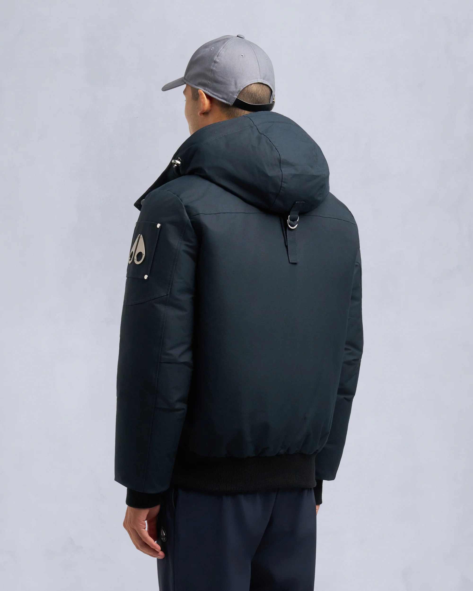 ORIGINAL BALLISTIC SHEARLING TRIM BOMBER JACKET-NAVY/BLACK - Image 8