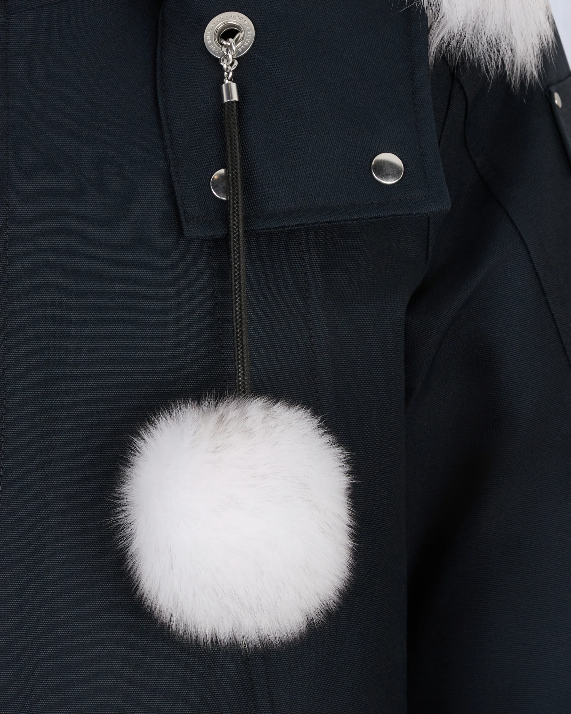 ORIGINAL DEBBIE SHEARLING TRIM BOMBER JACKET-NAVY/NATURAL - Image 4