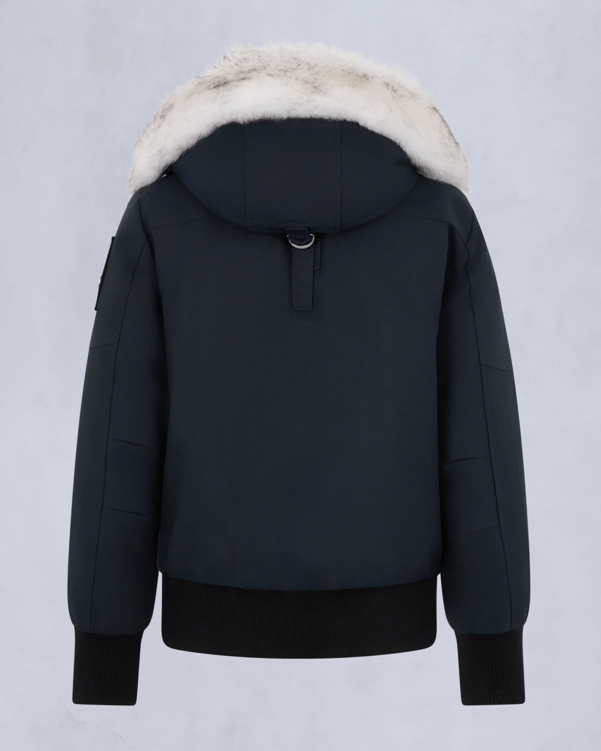 ORIGINAL DEBBIE SHEARLING TRIM BOMBER JACKET-NAVY/NATURAL - Image 5