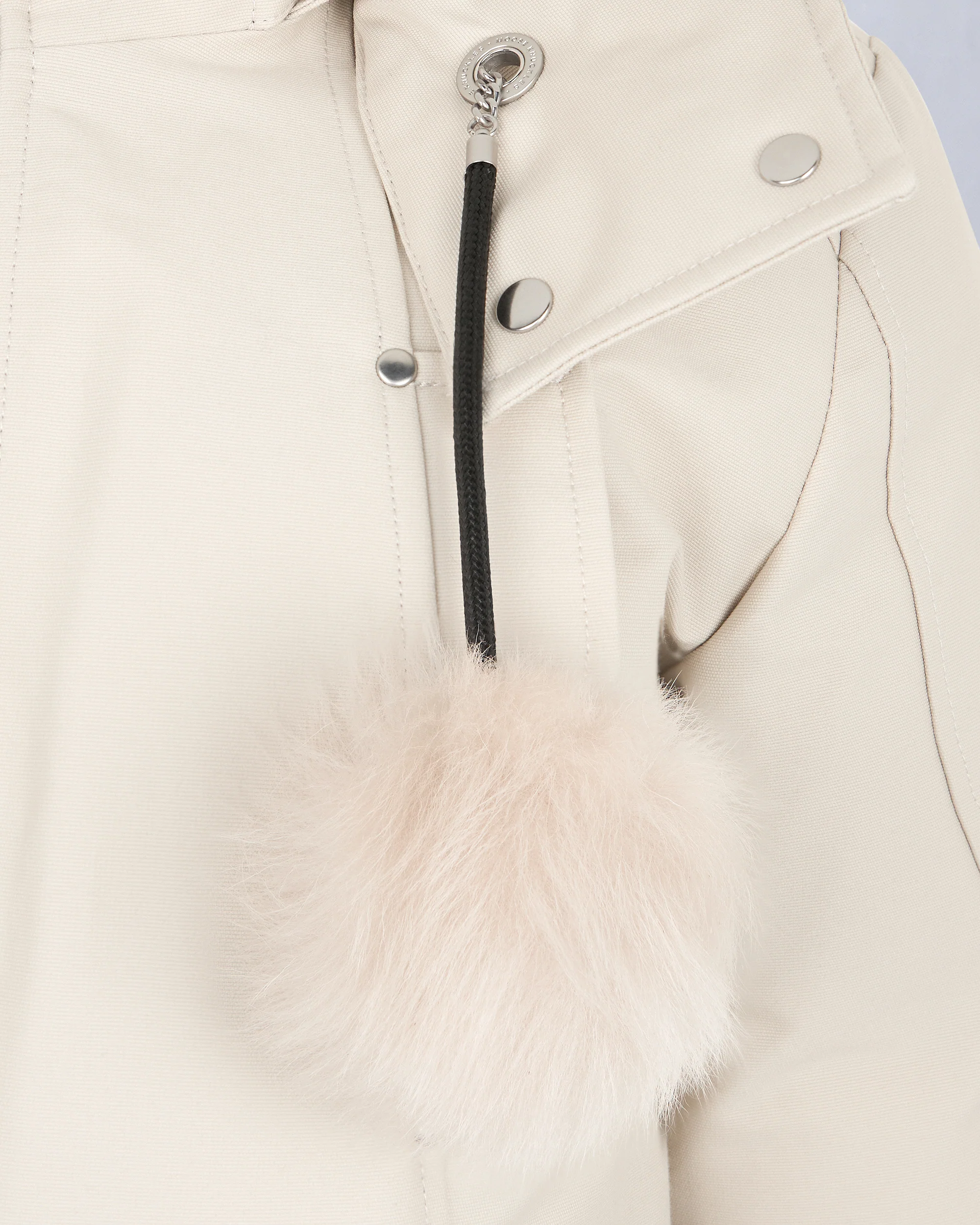 ORIGINAL DEBBIE SHEARLING TRIM BOMBER JACKET-ALABASTER - Image 4