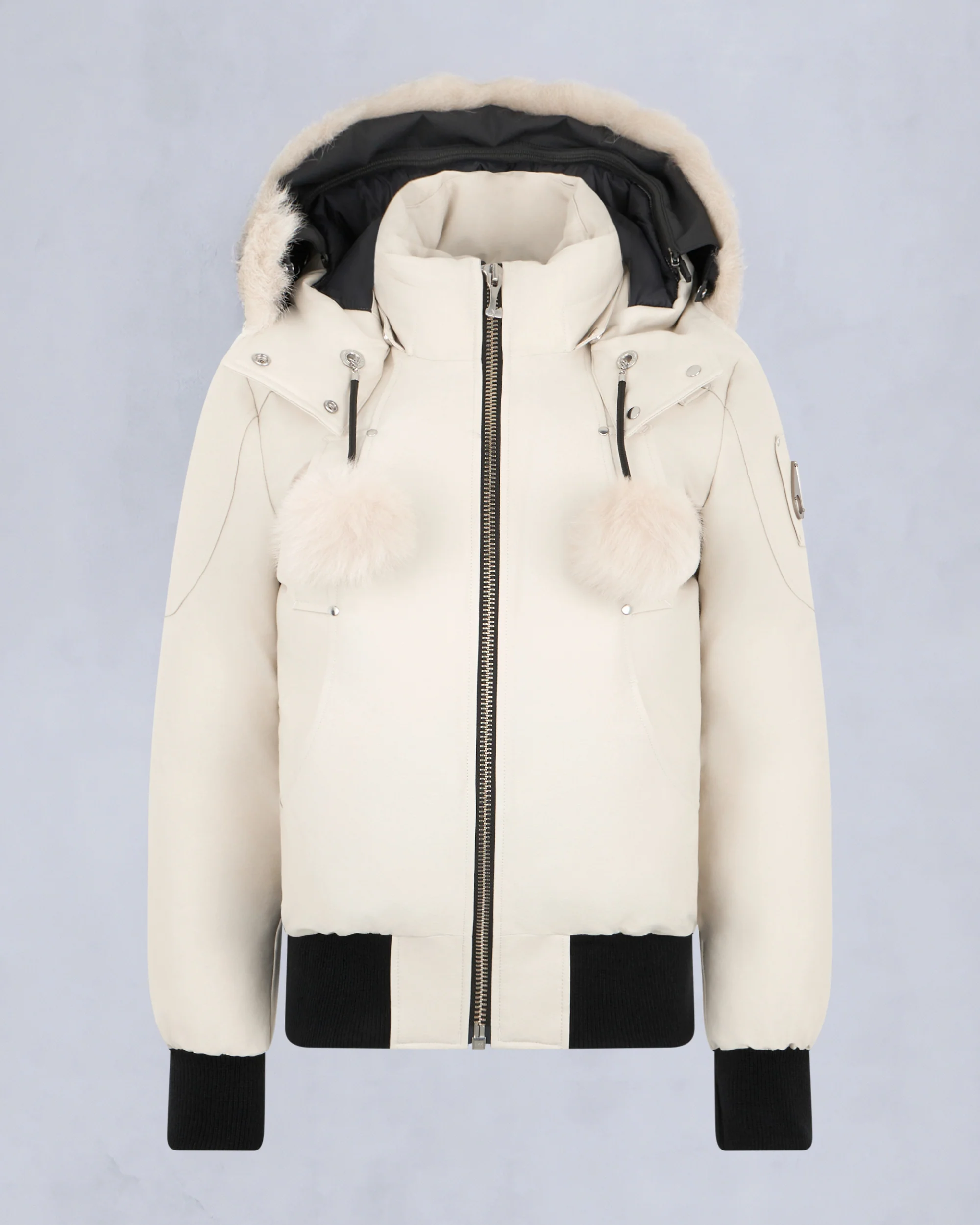 ORIGINAL DEBBIE SHEARLING TRIM BOMBER JACKET-ALABASTER - Image 8