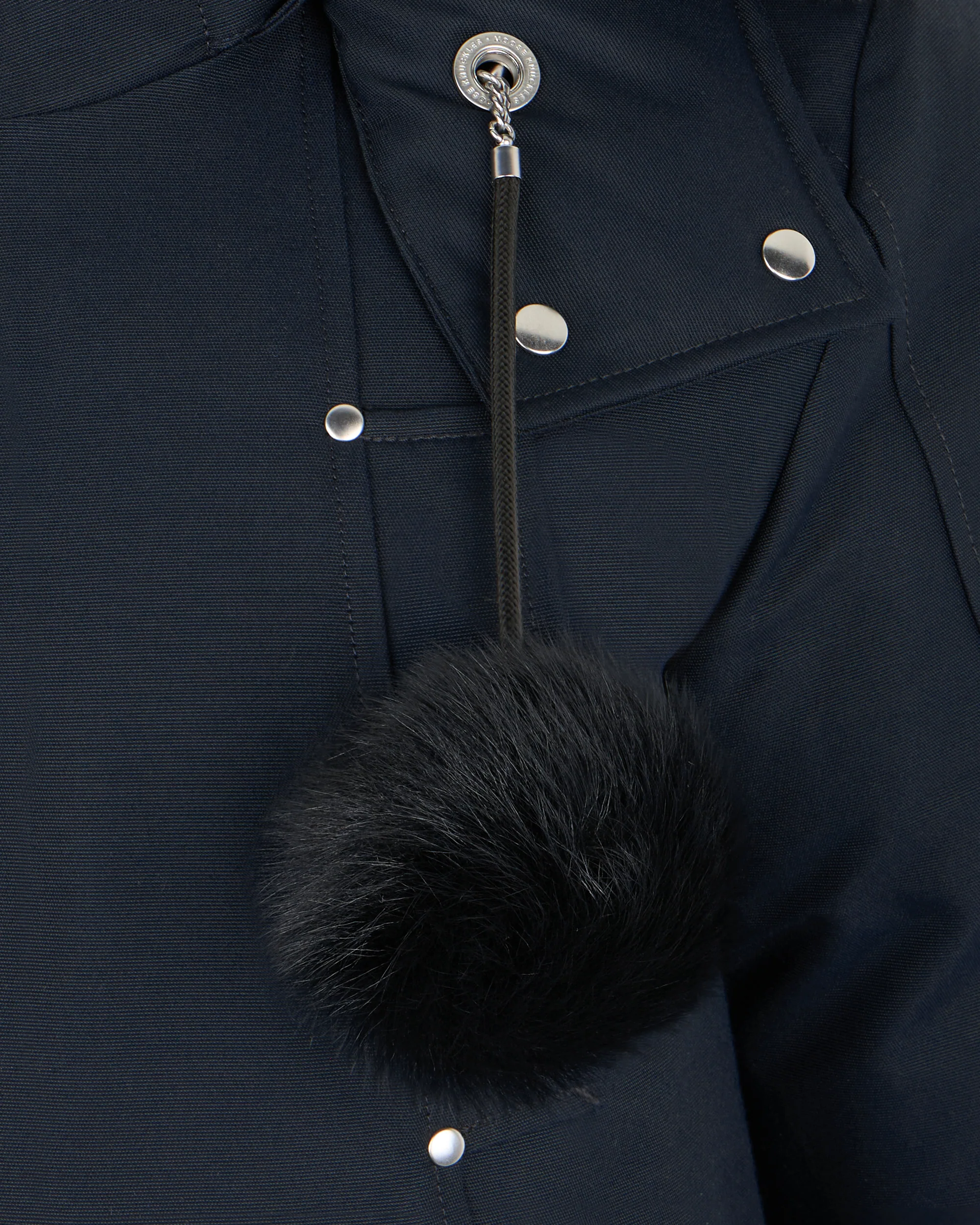 ORIGINAL DEBBIE SHEARLING TRIM BOMBER JACKET-NAVY/BLACK - Image 4