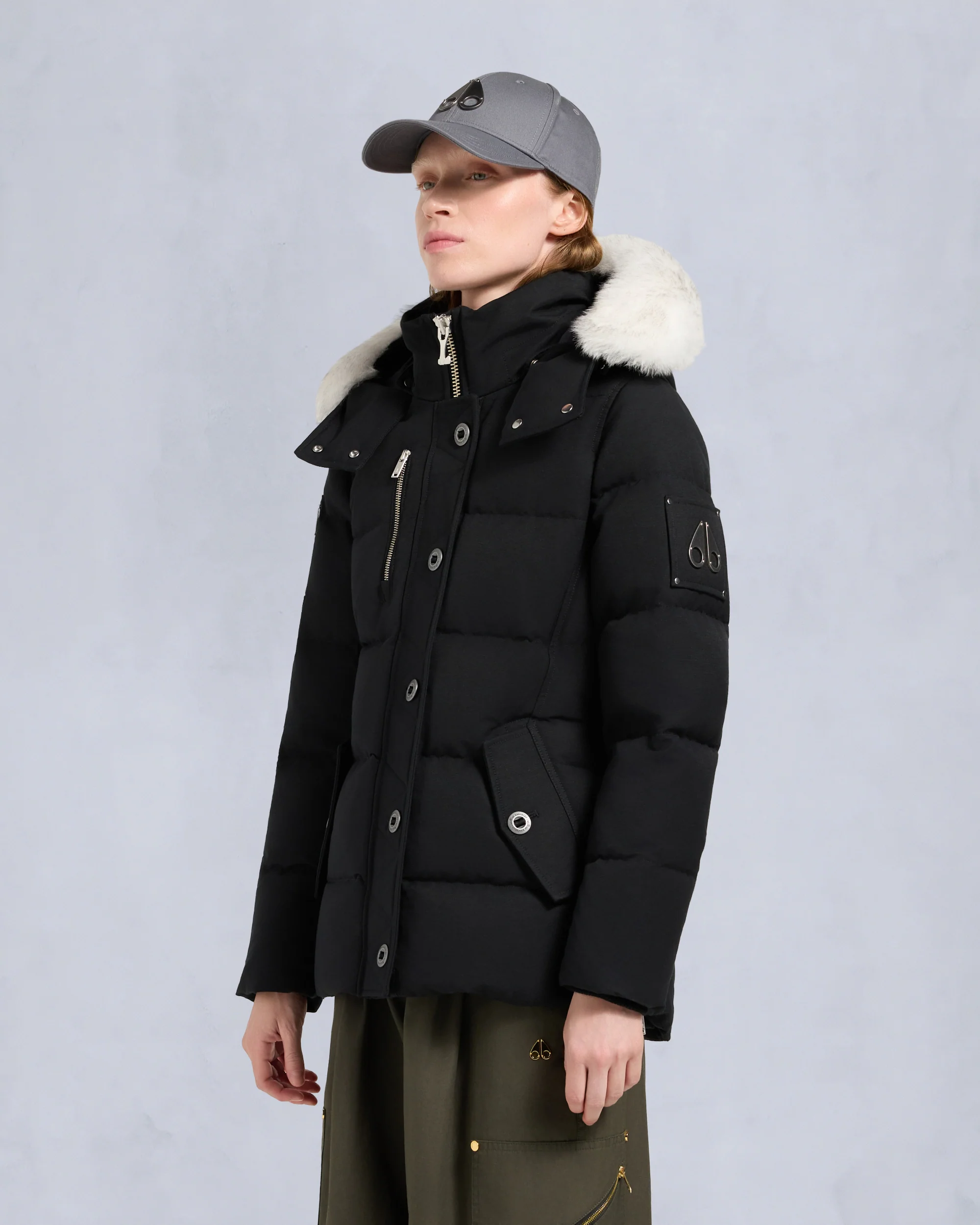 ORIGINAL SHEARLING TRIM 3Q JACKET-BLACK/NATURAL - Image 2