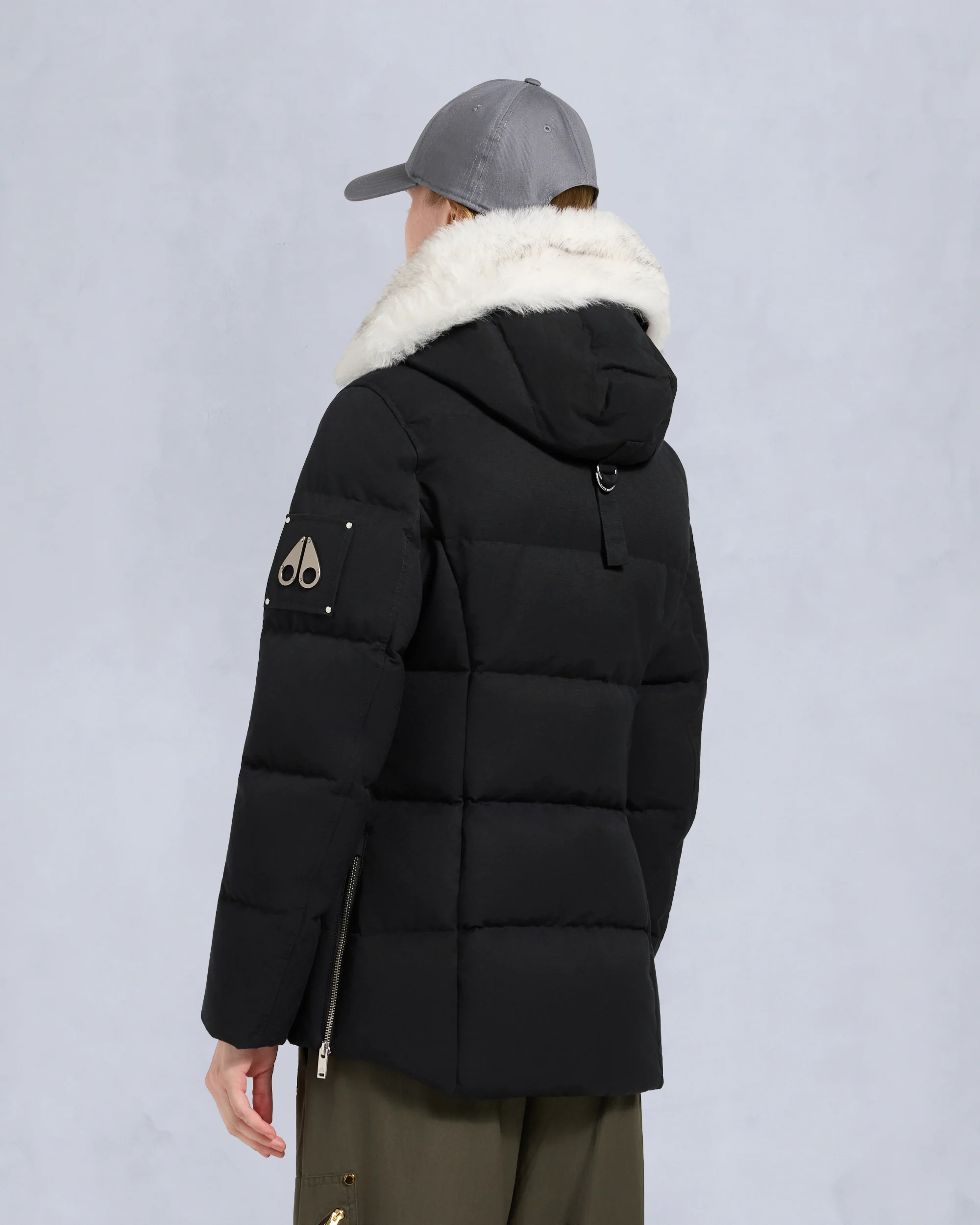 ORIGINAL SHEARLING TRIM 3Q JACKET-BLACK/NATURAL - Image 3