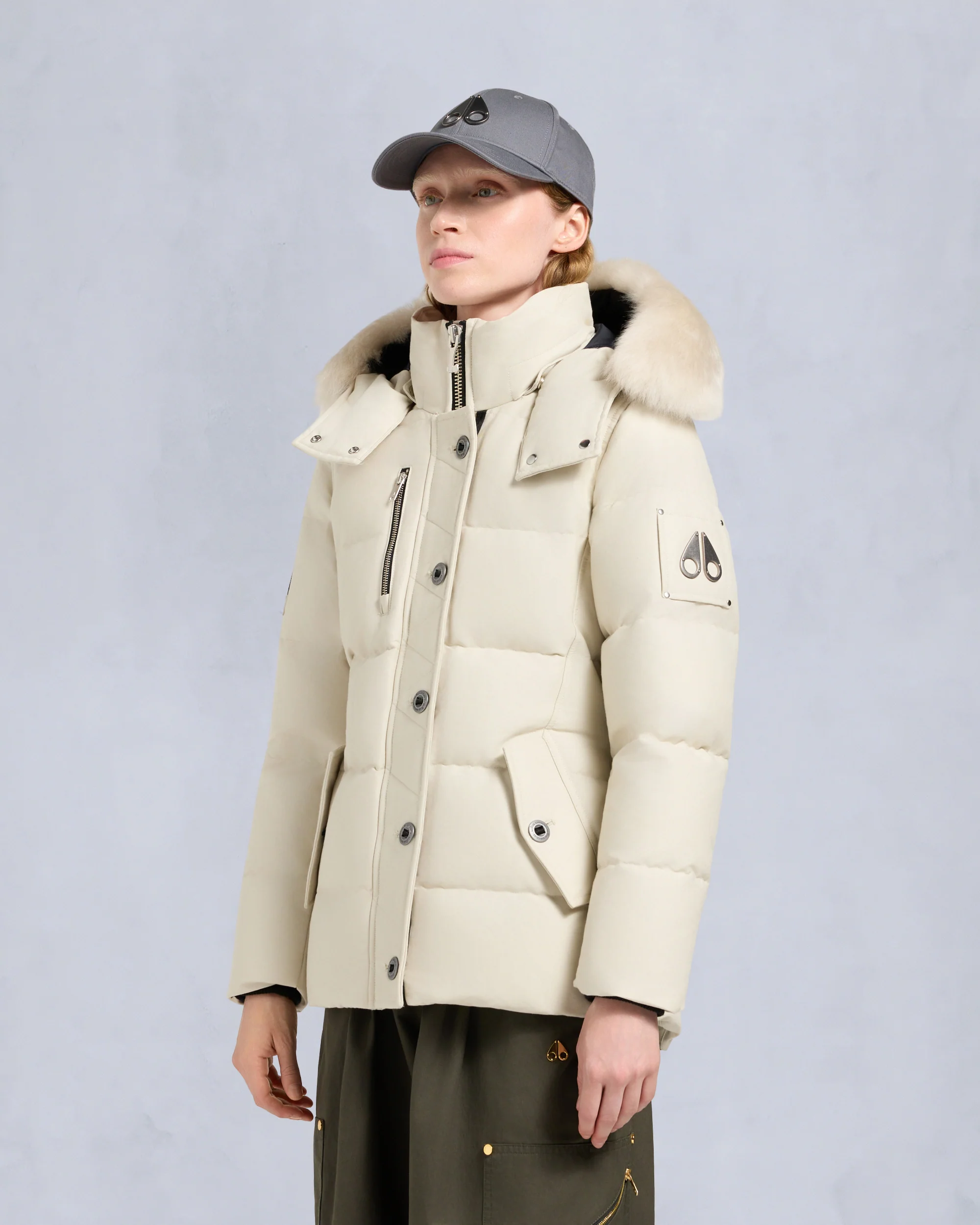 ORIGINAL SHEARLING TRIM 3Q JACKET-ALABASTER - Image 2