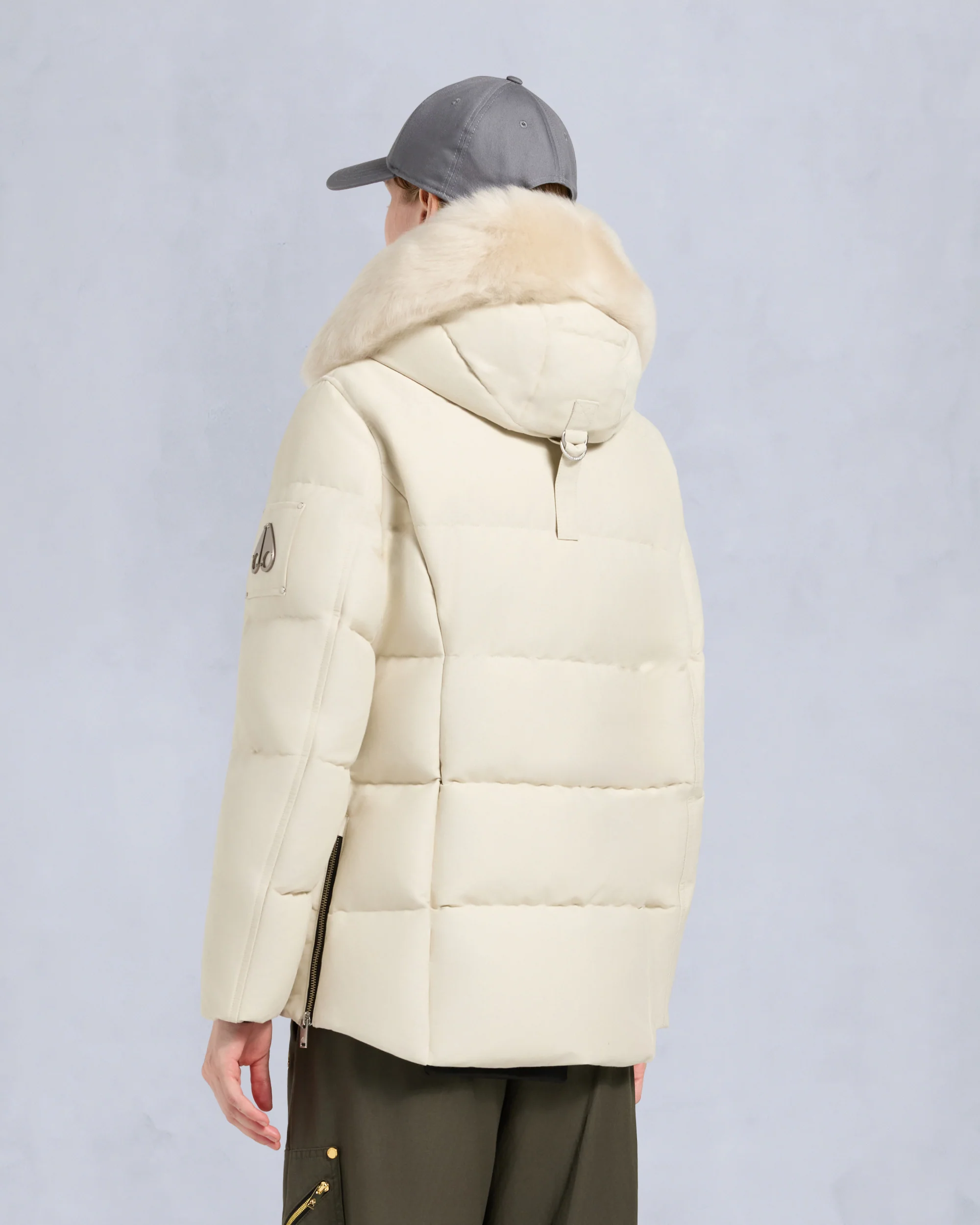 ORIGINAL SHEARLING TRIM 3Q JACKET-ALABASTER - Image 3