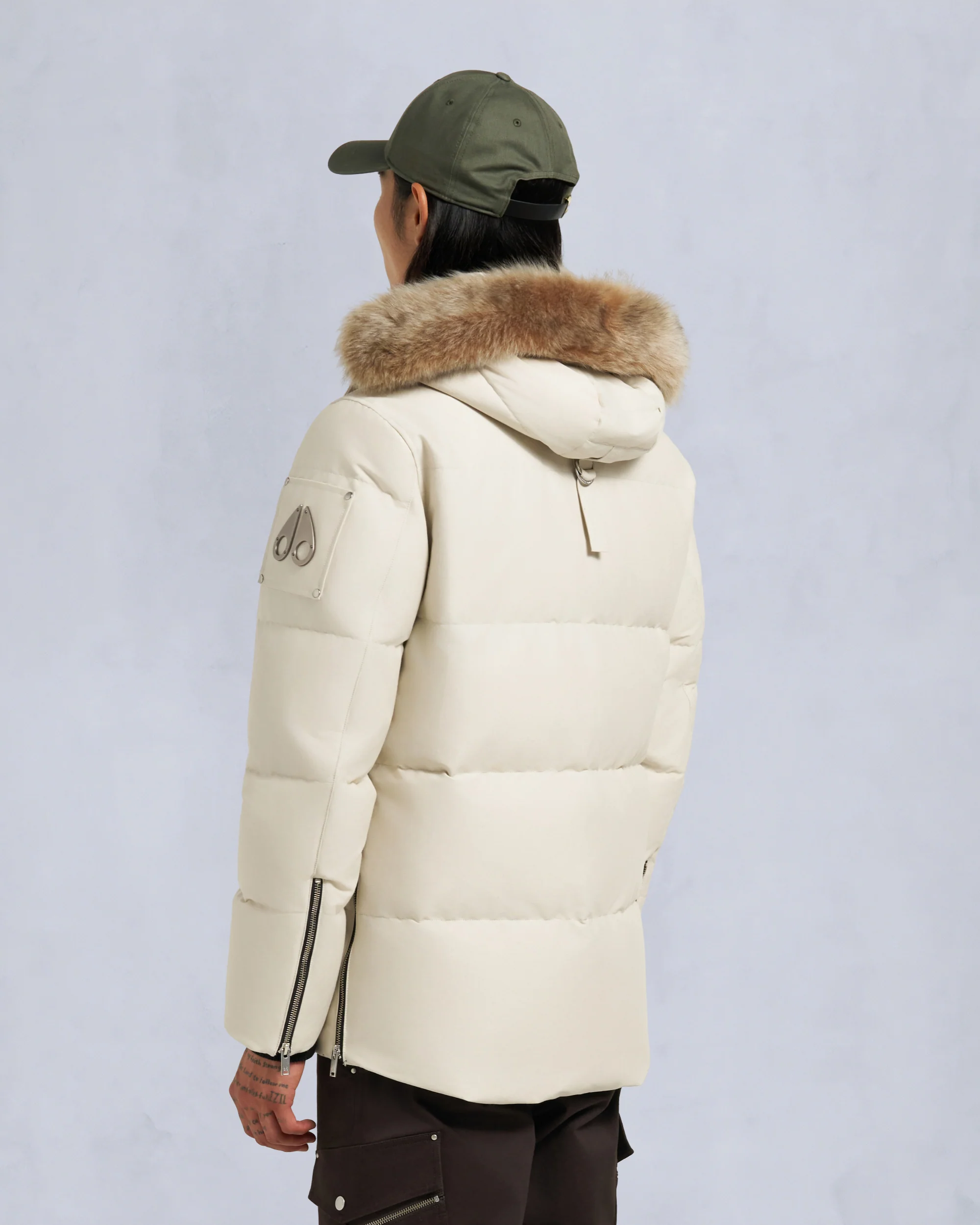 ORIGINAL SHEARLING TRIM 3Q JACKET-ALABASTER/BRONZE - Image 3