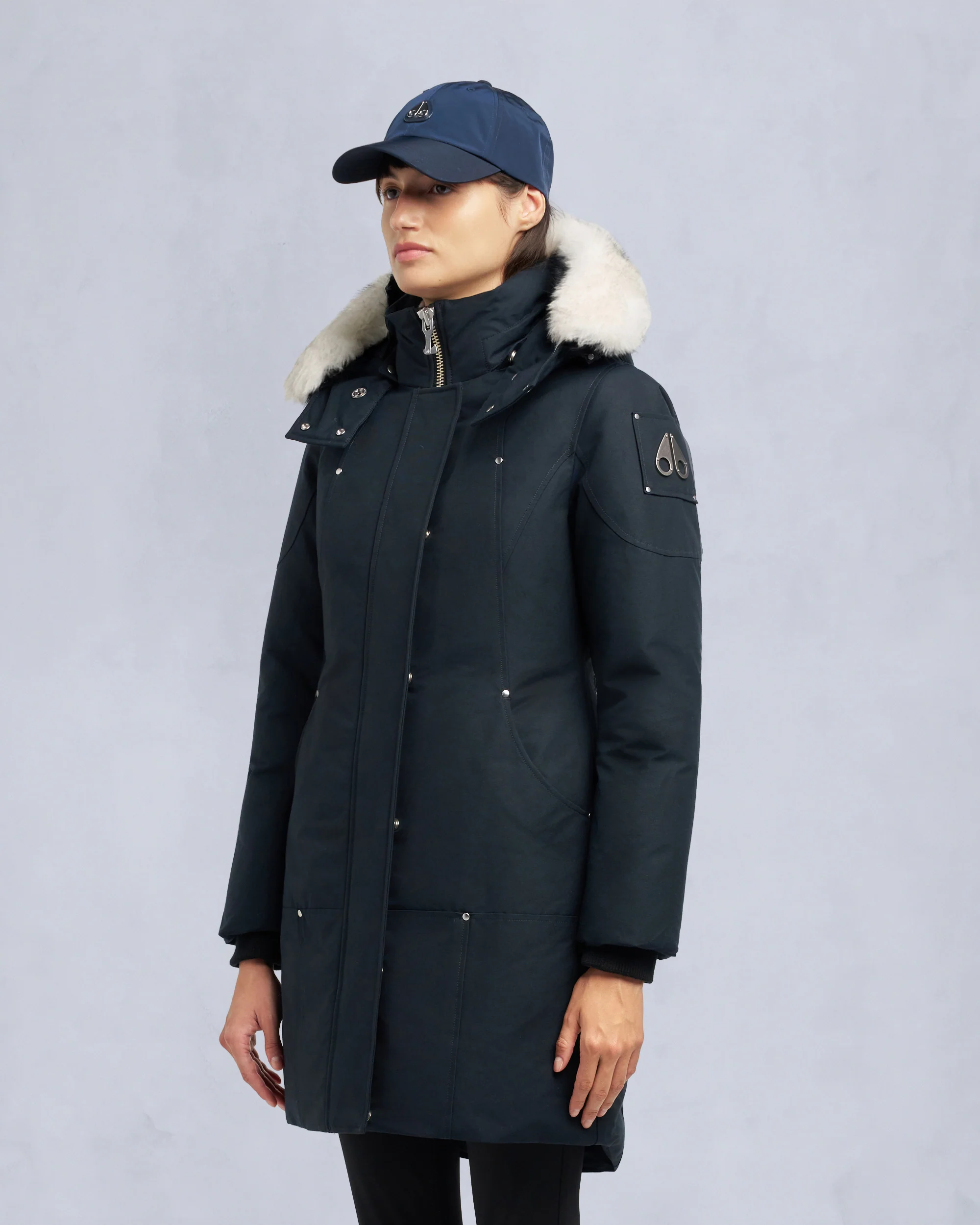 ORIGINAL STIRLING SHEARLING TRIM PARKA-NAVY/NATURAL - Image 2
