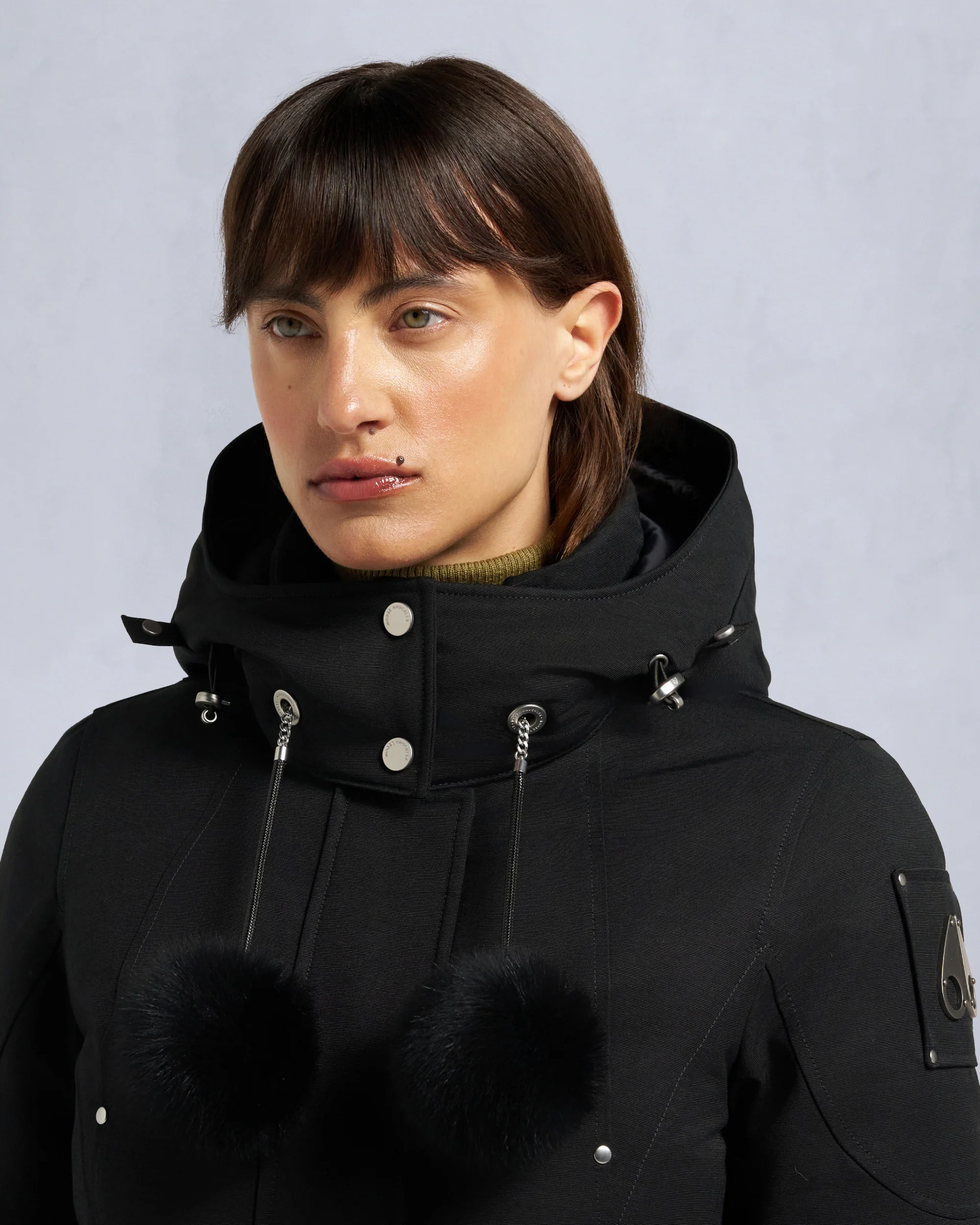 ORIGINAL STIRLING SHEARLING TRIM PARKA-BLACK/BLACK - Image 7