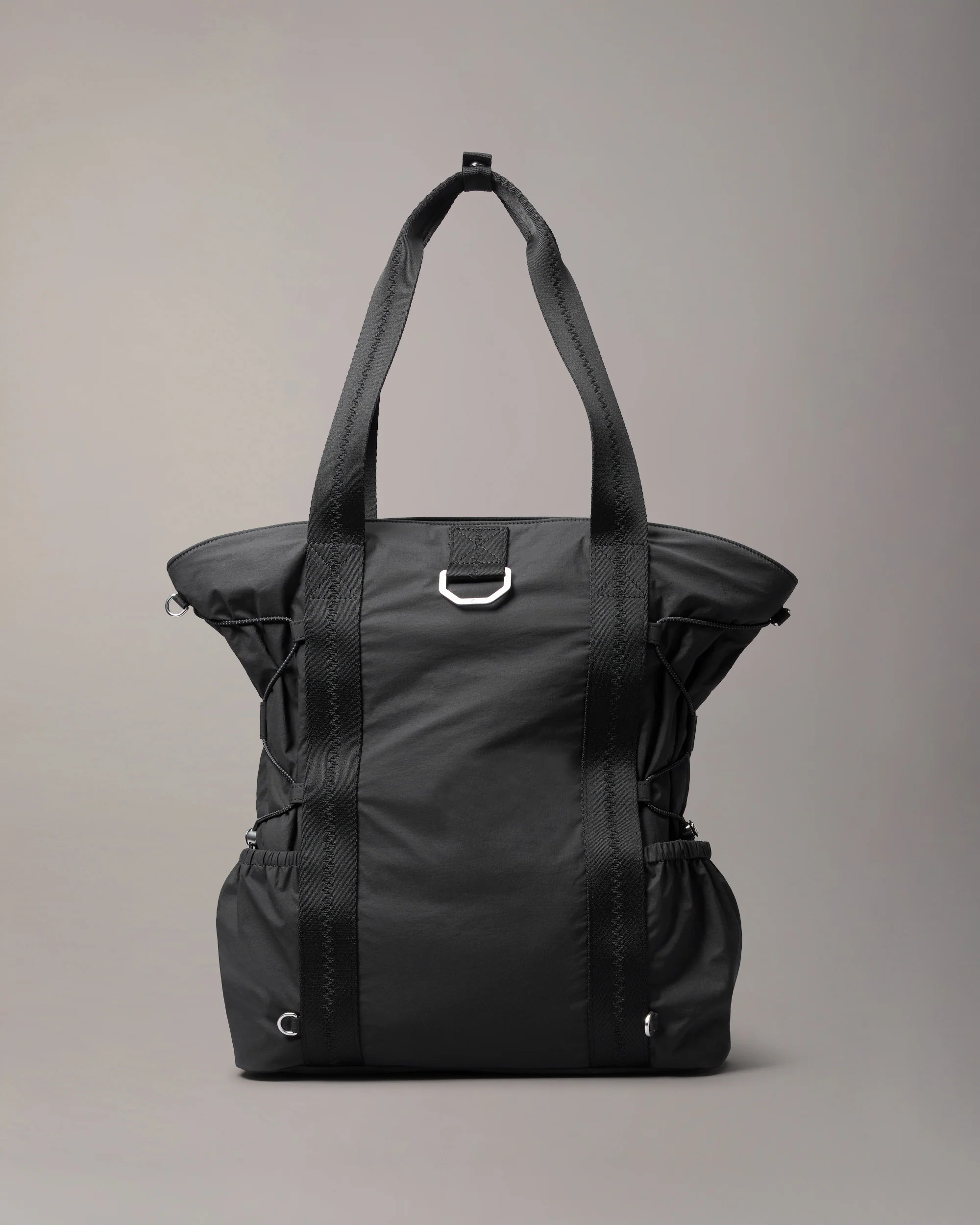 PARACHUTE TOTE BAG-BLACK/CEMENT - Image 3