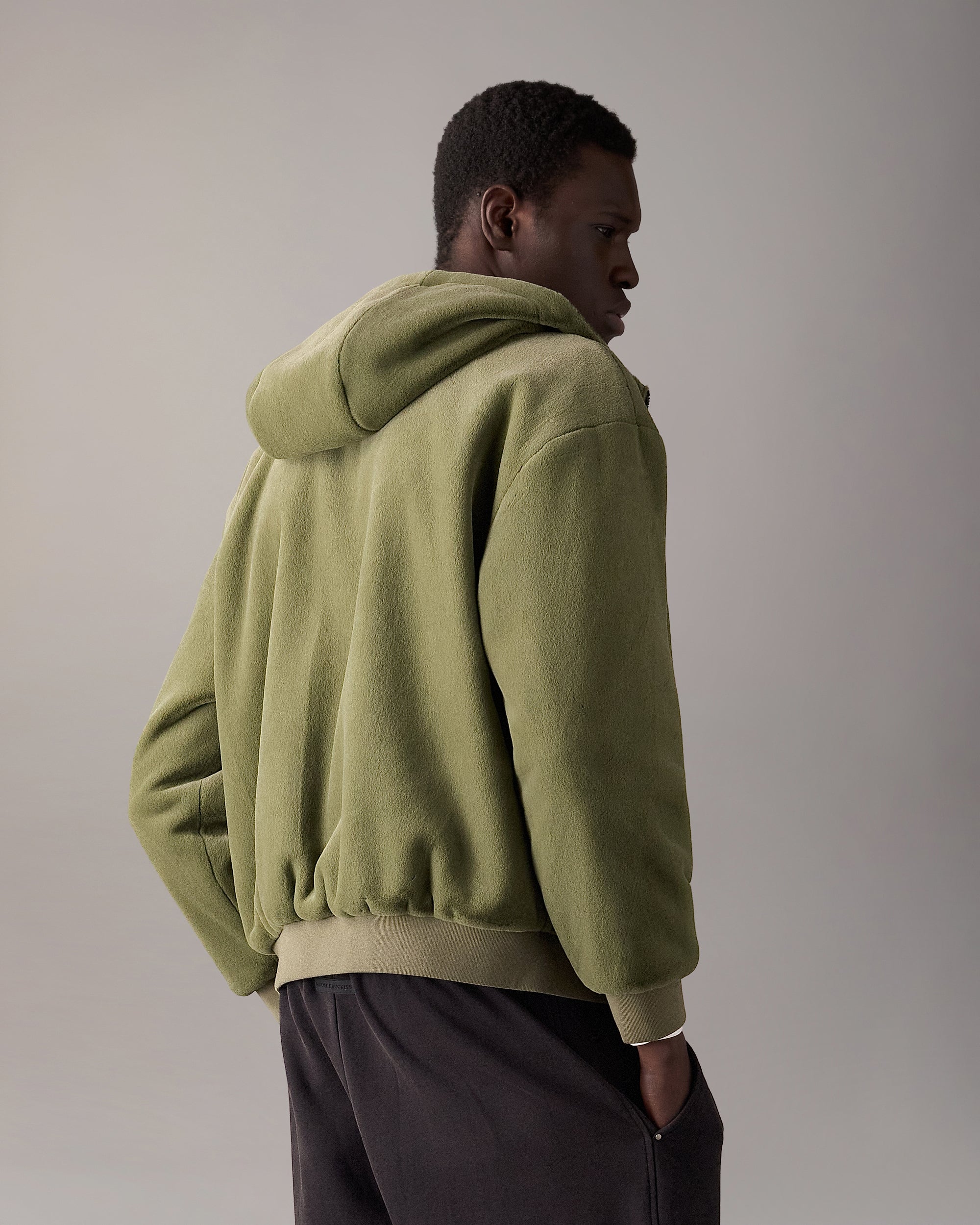 ROLAND BUNNY REVERSIBLE HOODIE-ARTICHOKE - Image 3