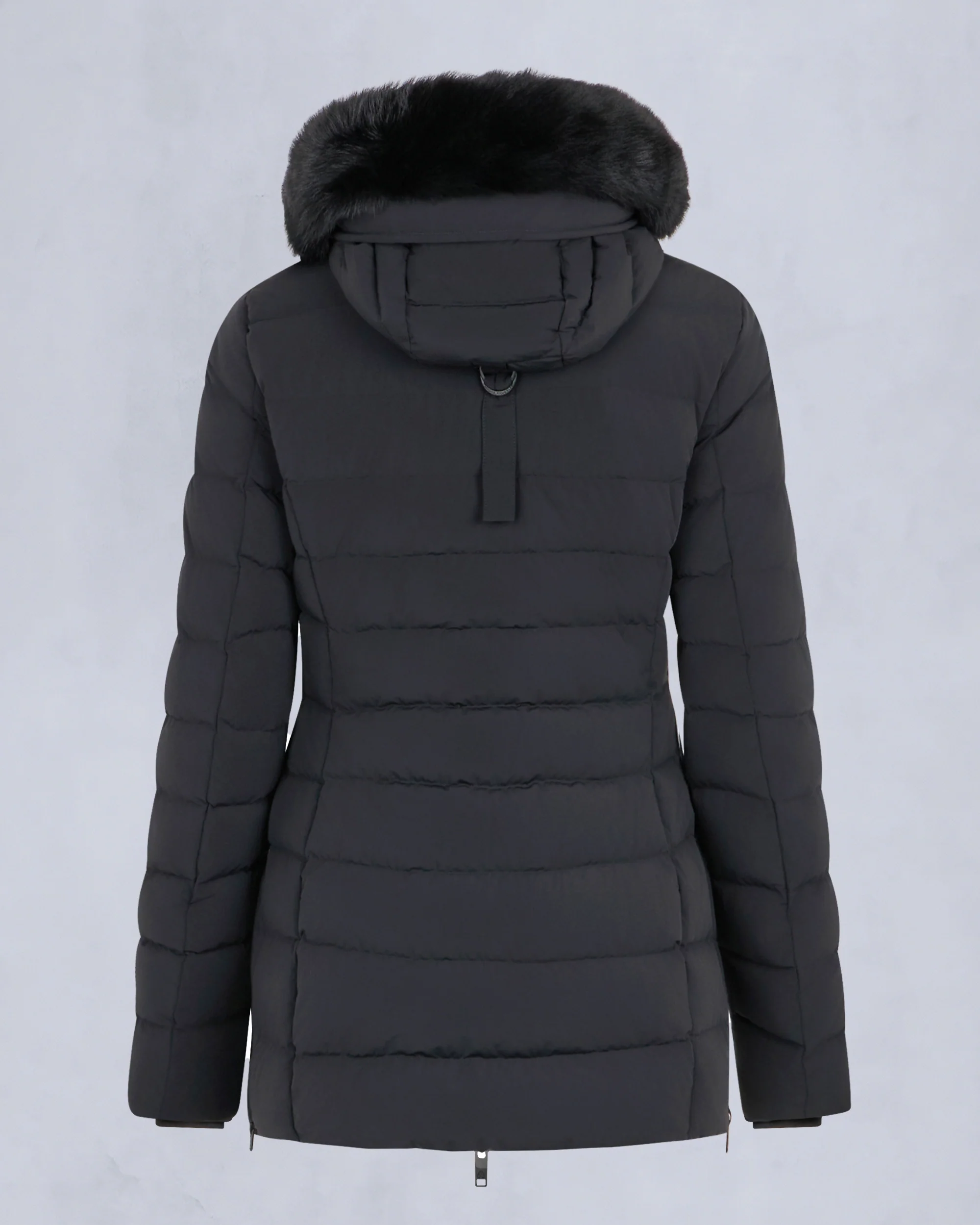 ROSELAWN SHEARLING TRIM JACKET-BLACK/BLACK - Image 4