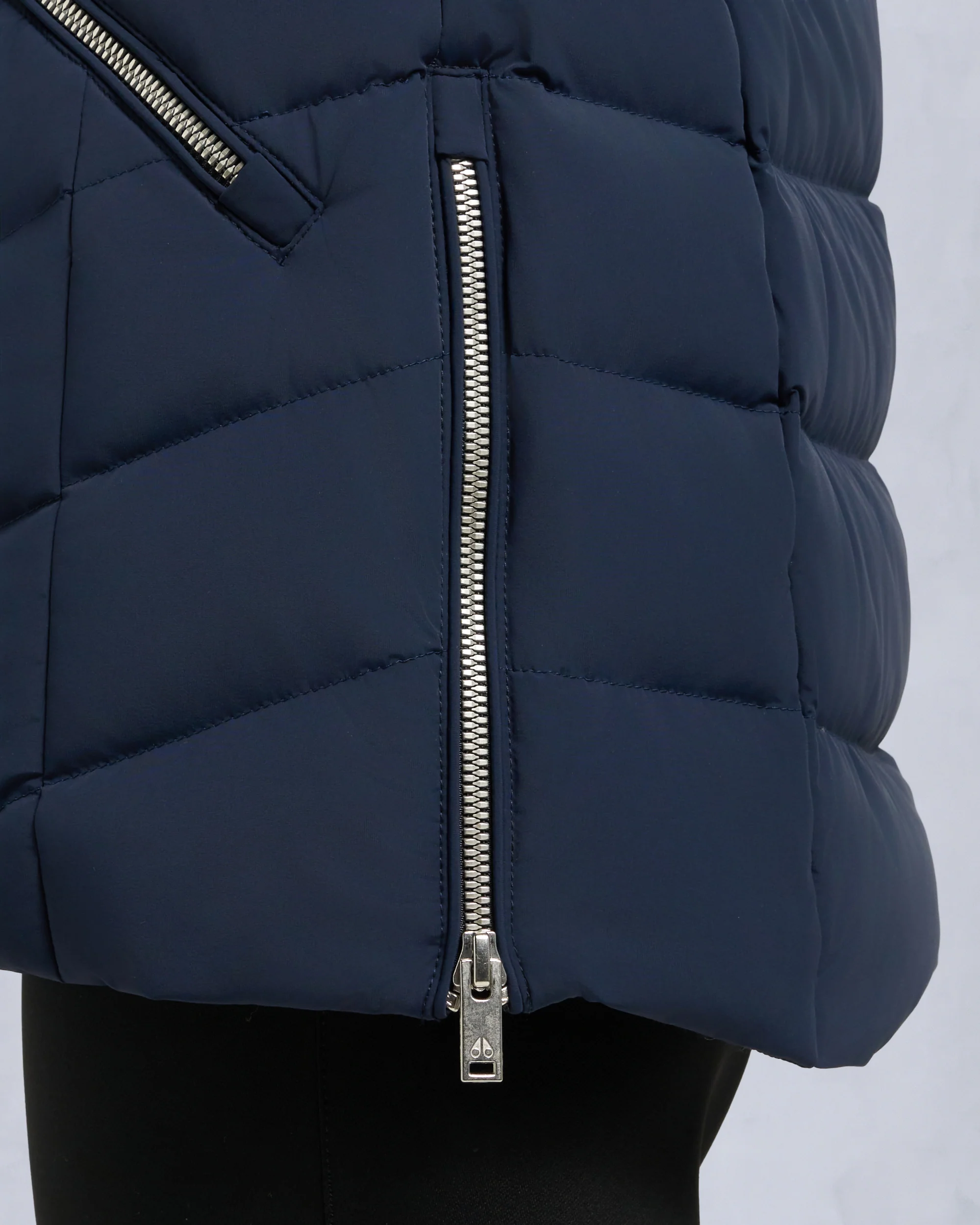 ROSELAWN SHEARLING TRIM JACKET-NAVY/BLACK - Image 6