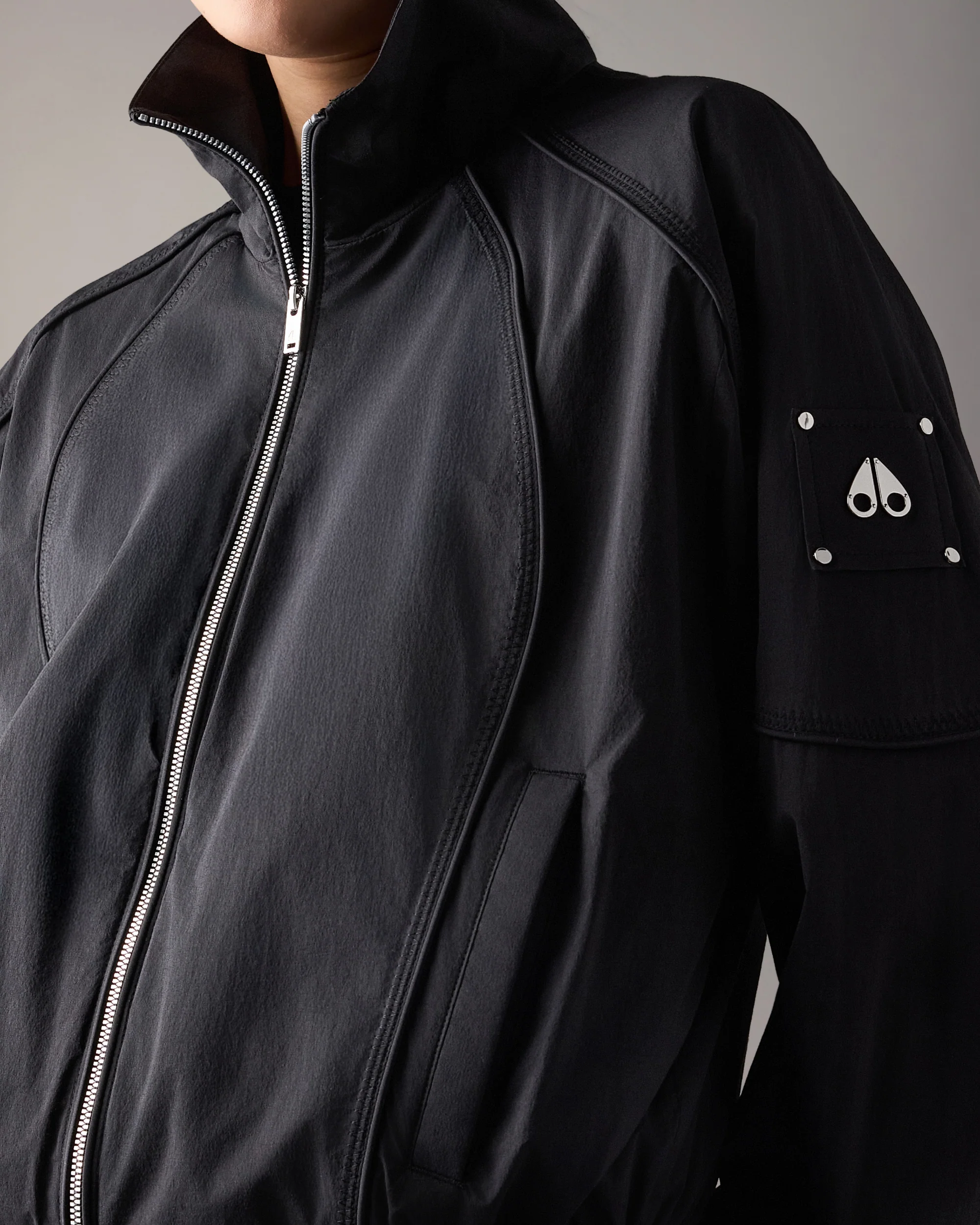 SKYLINE CROPPED JACKET-BLACK - Image 6