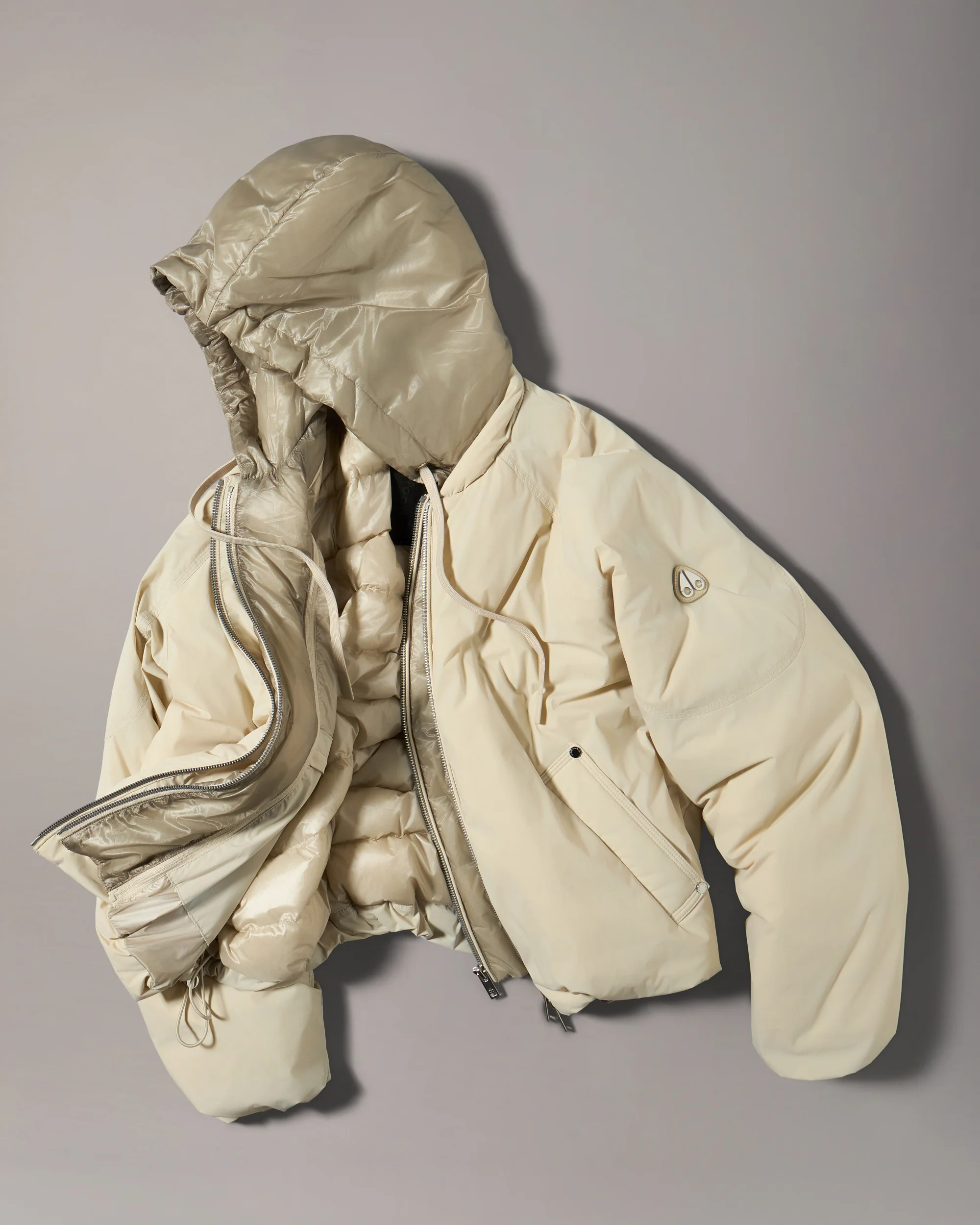 TEGAN DOWN BOMBER JACKET-ALABASTER - Image 7