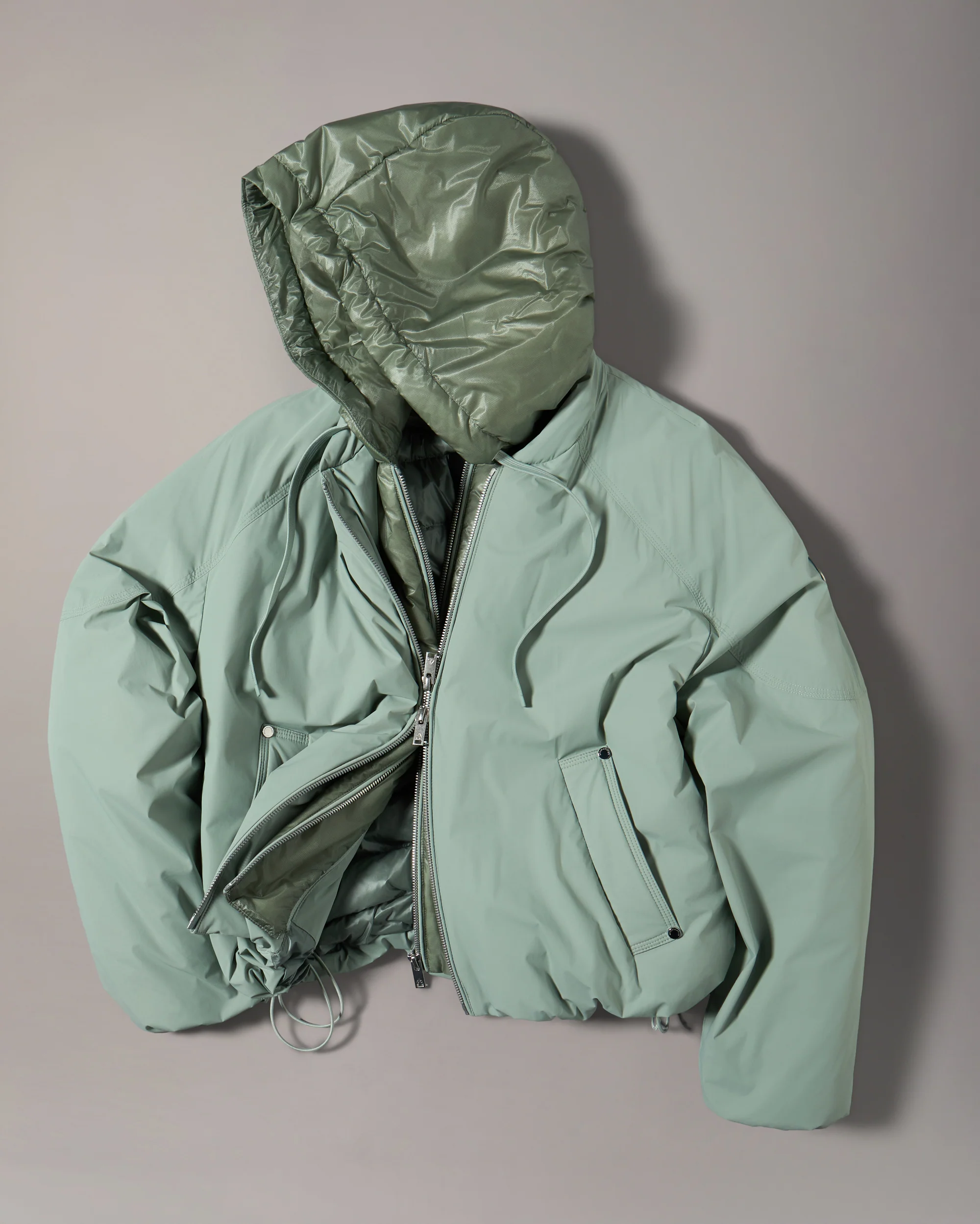 TEGAN DOWN BOMBER JACKET-DUSTY JADE/DUSTY JADE - Image 7