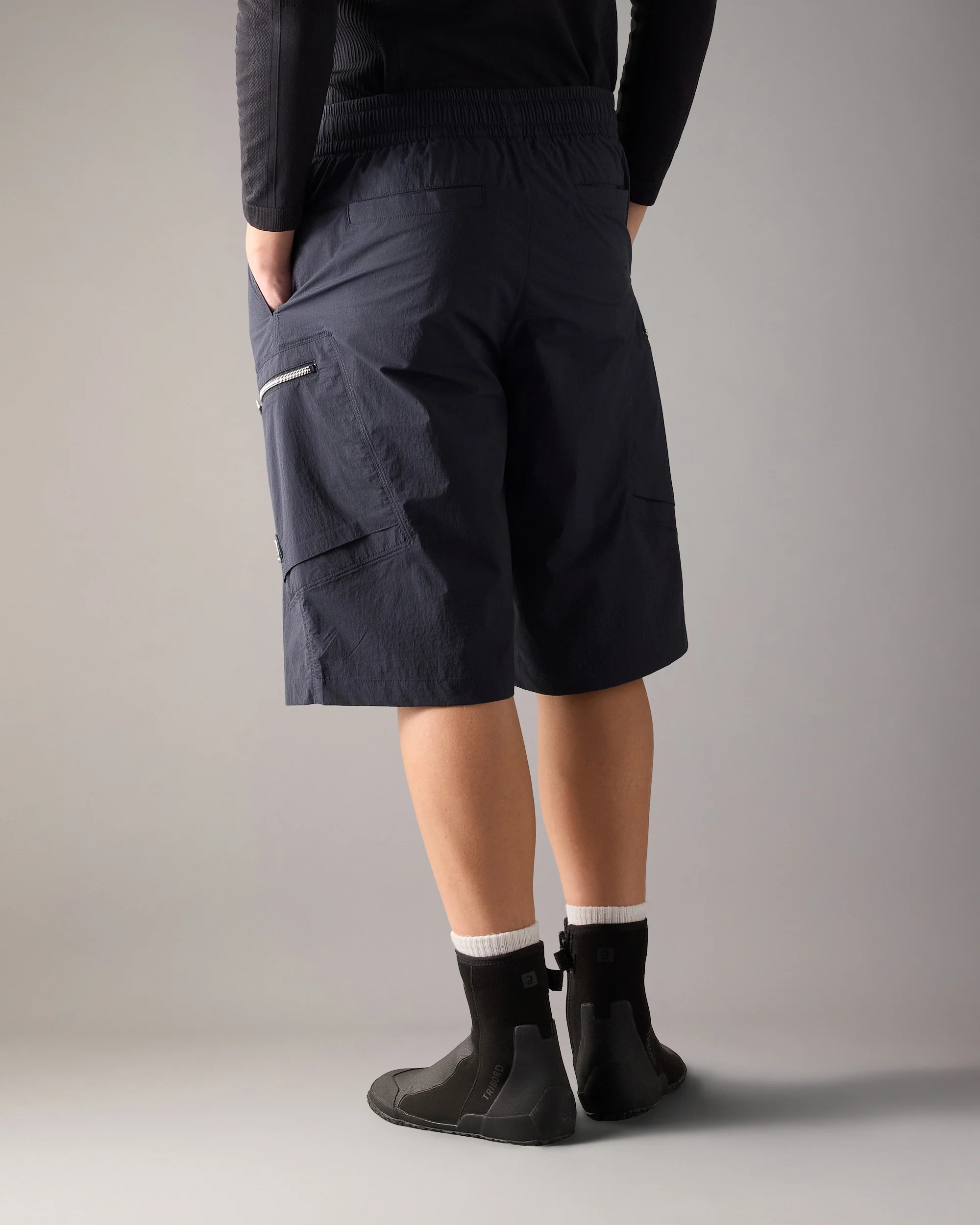 TOP FLIGHT CARGO SHORTS-NAVY - Image 3