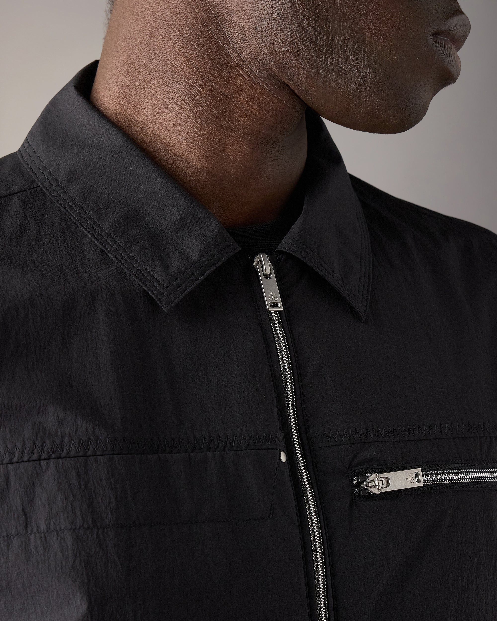 TOP FLIGHT SHIRT JACKET-BLACK - Image 6