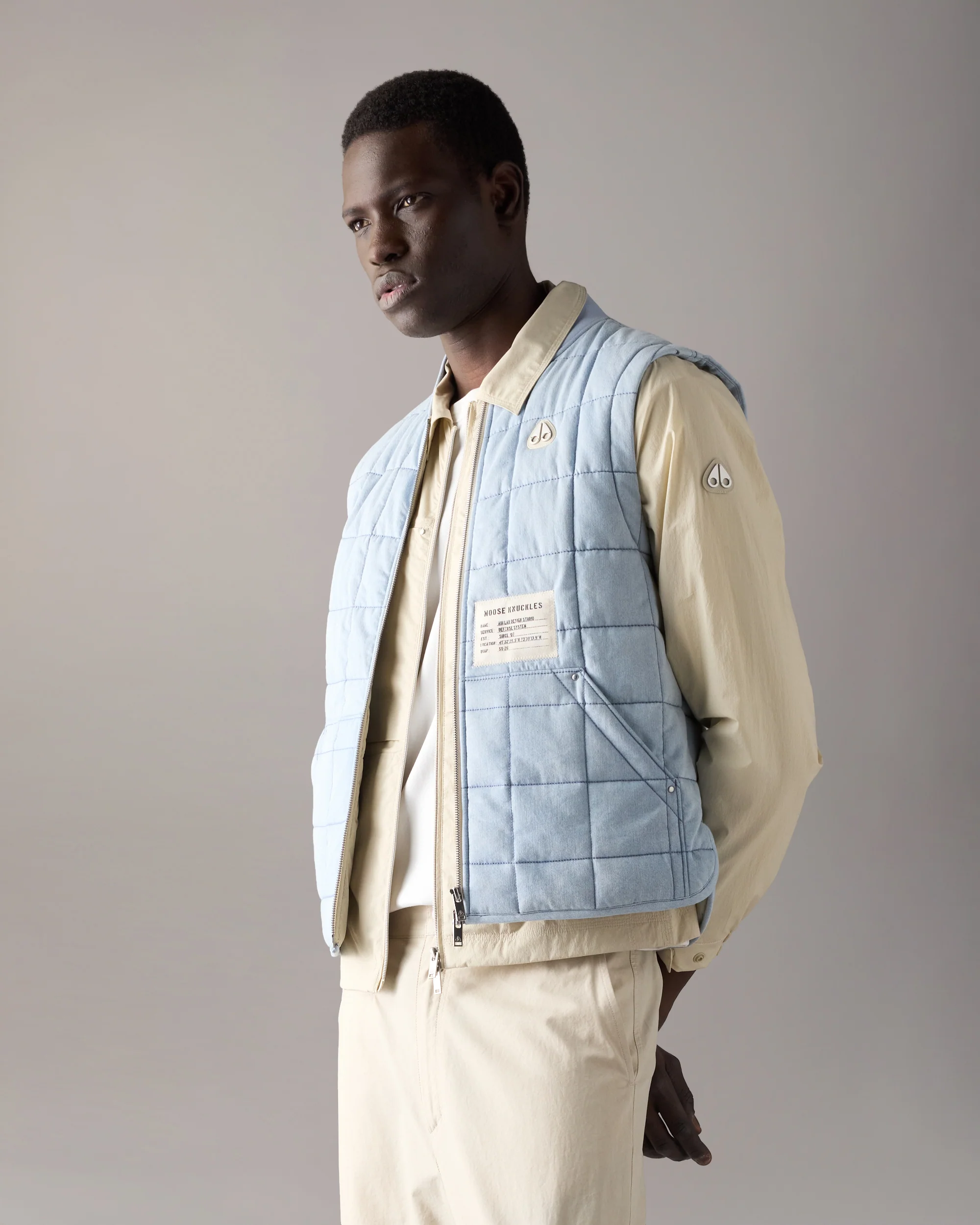 TRANSIT LINER DENIM VEST-LIGHT DENIM - Image 2