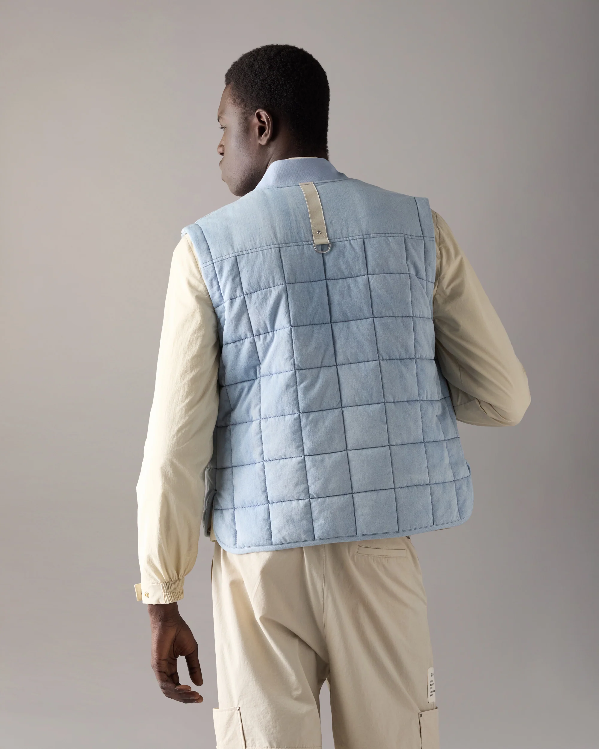 TRANSIT LINER DENIM VEST-LIGHT DENIM - Image 3