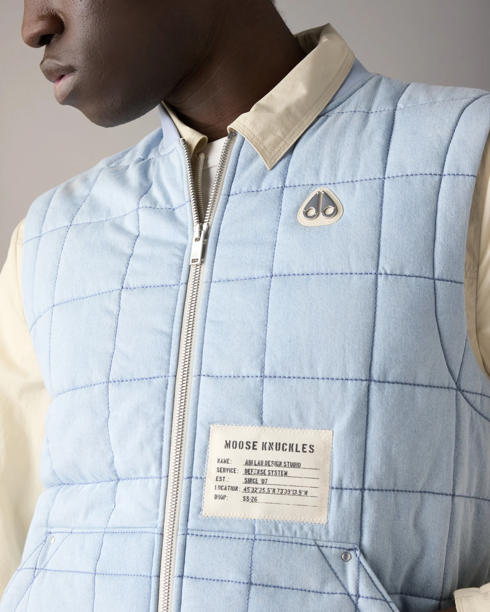 TRANSIT LINER DENIM VEST-LIGHT DENIM - Image 5