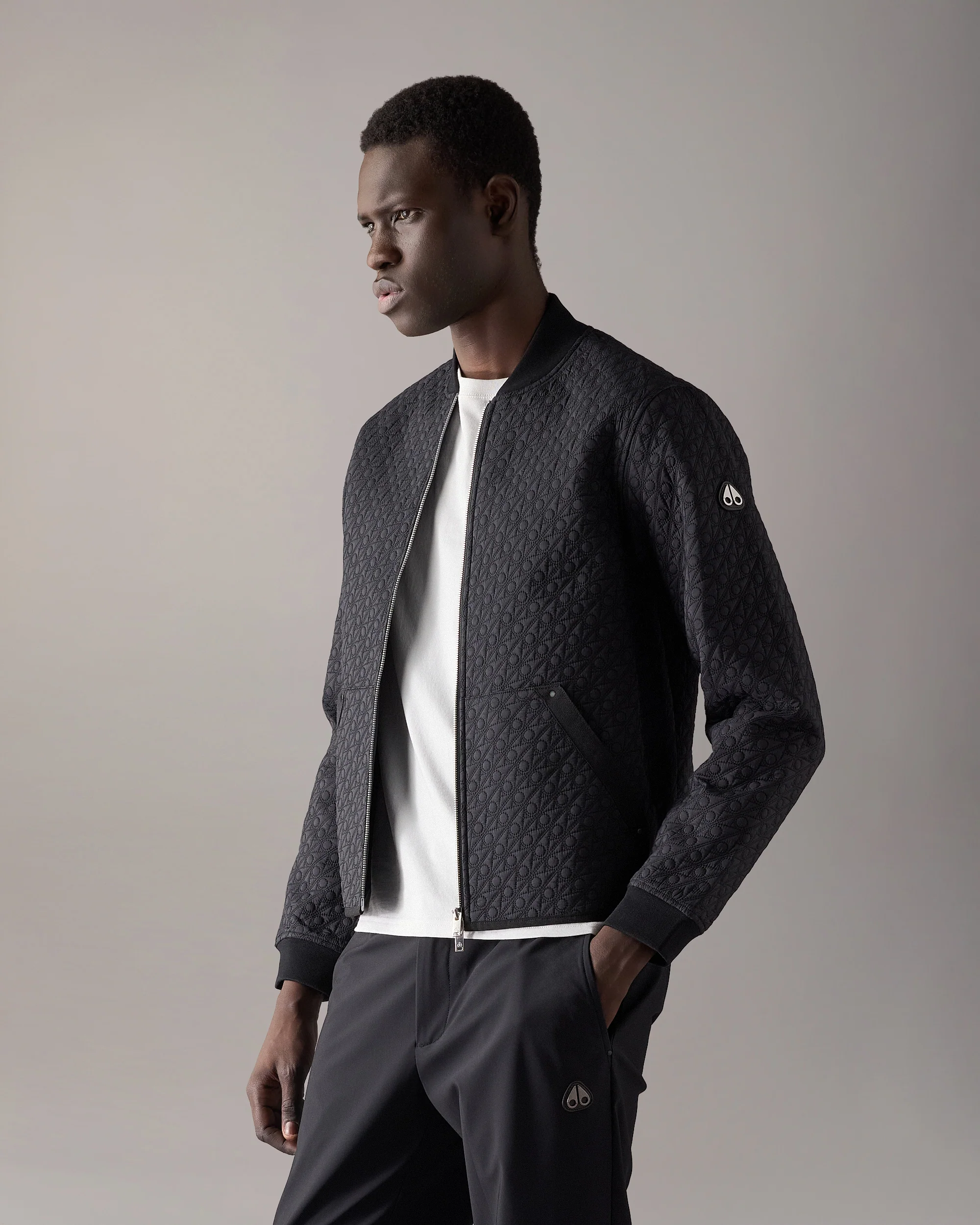 TRANSIT LINER MONOGRAM BOMBER JACKET -BLACK - Image 2