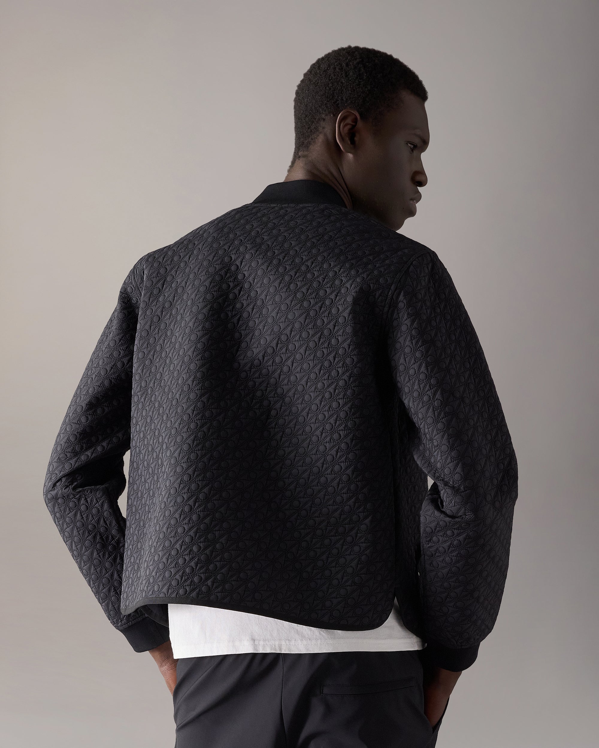 TRANSIT LINER MONOGRAM BOMBER JACKET -BLACK - Image 3
