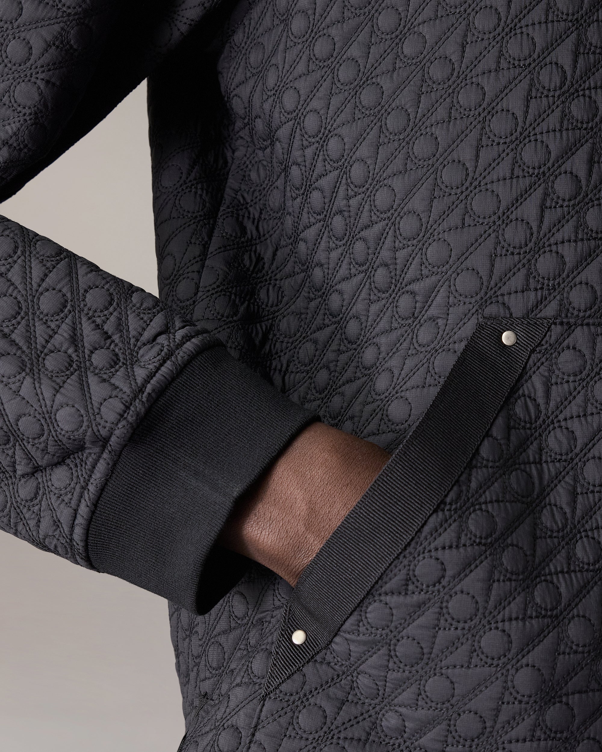 TRANSIT LINER MONOGRAM BOMBER JACKET -BLACK - Image 6